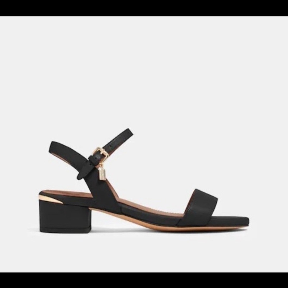 COACH IDA 35 Leather Sandal G4869 Black Size 7 - Picture 2 of 14